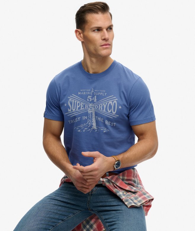 Superdry Lo-fi Dockside T-Shirt Soft Navy