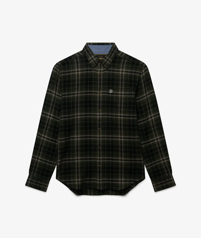 Superdry Long Sleeve Cotton Lumberjack Shirt Frontier Check Olive Green Mens casual shirt in Relaxed fit with Single collar with button fastening and a single chest pocket that's Lightly brushed material Material: 100% Organic Cotton