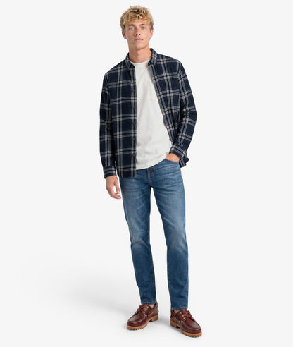 Superdry Long Sleeve Cotton Lumberjack Shirt Navy Window Check