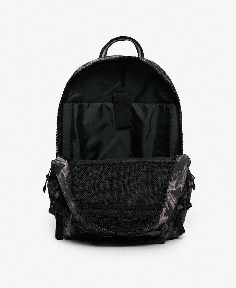 Superdry Outdoor 28L Backpack Woodgrain Print Black
