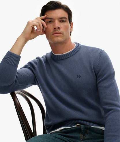 Superdry Preppy Cotton Jumper Soft Navy