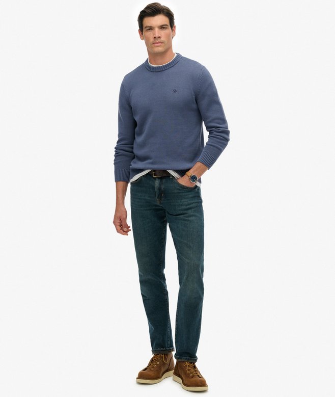 Superdry Preppy Cotton Jumper Soft Navy