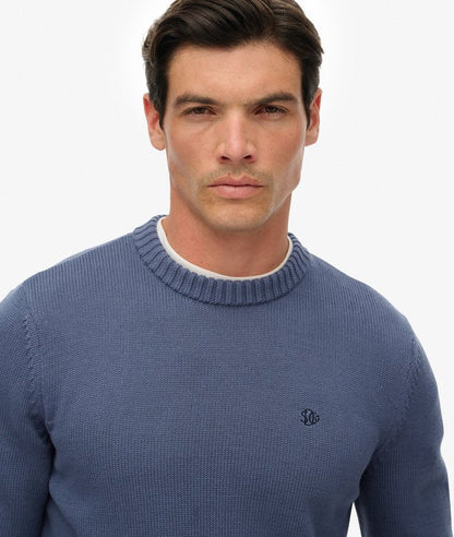 Superdry Preppy Cotton Jumper Soft Navy