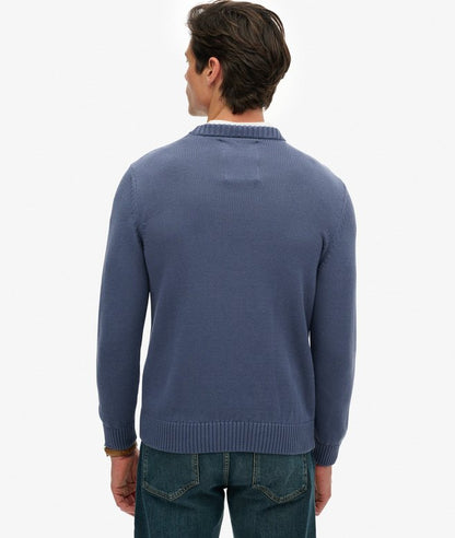 Superdry Preppy Cotton Jumper Soft Navy
