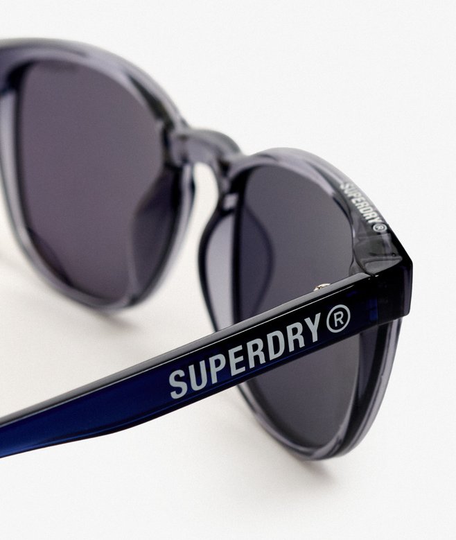 Superdry Round Frame Sunglasses Dove Grey / Smoke Lens