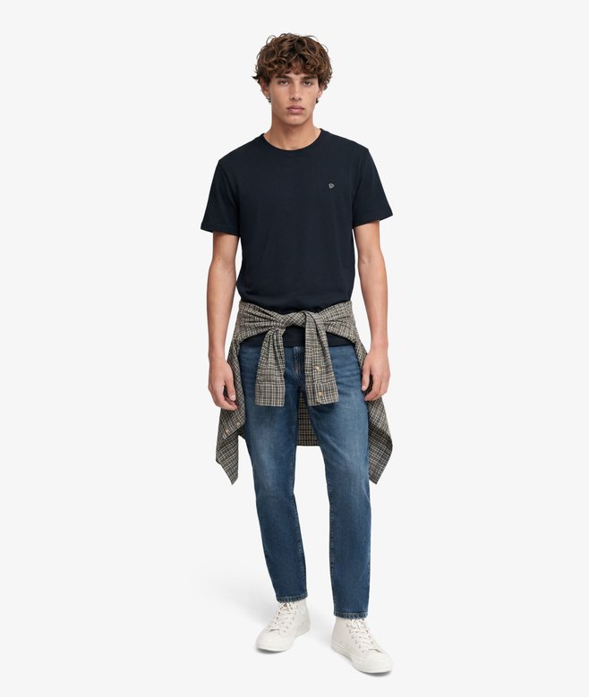 Superdry SD&Co Logo Embroidered T-shirt Eclipse Navy/Chalk