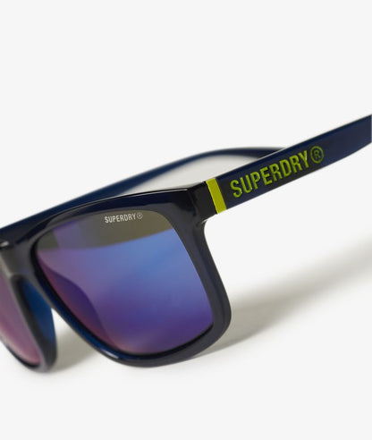 Superdry Square Sunglasses Crystal Blue / Lime