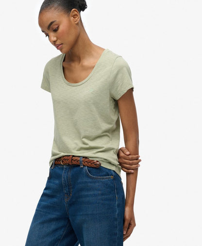 Superdry Studios Scoop Neck T-Shirt Dusty Sage