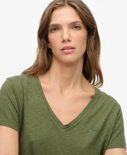 Superdry Studios Slub Embroidered T-Shirt Four Leaf Clover