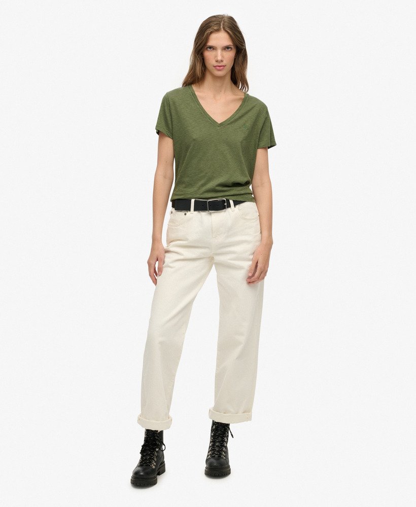 Superdry Studios Slub Embroidered T-Shirt Four Leaf Clover