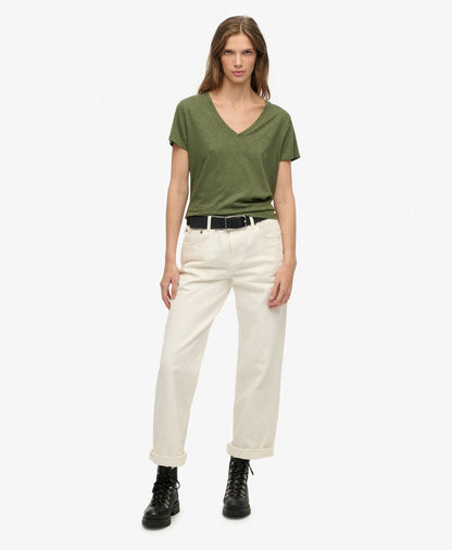 Superdry Studios Slub Embroidered T-Shirt Four Leaf Clover