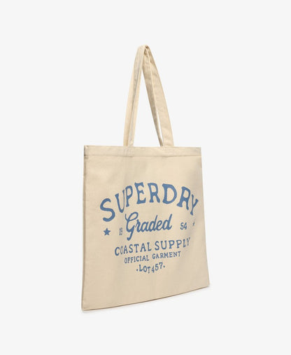 Superdry Tote Natural Brown/Tidal Blue