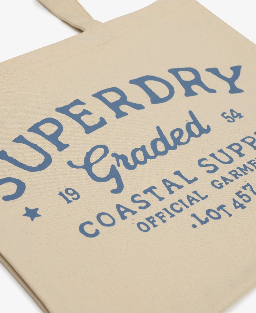 Superdry Tote Natural Brown/Tidal Blue