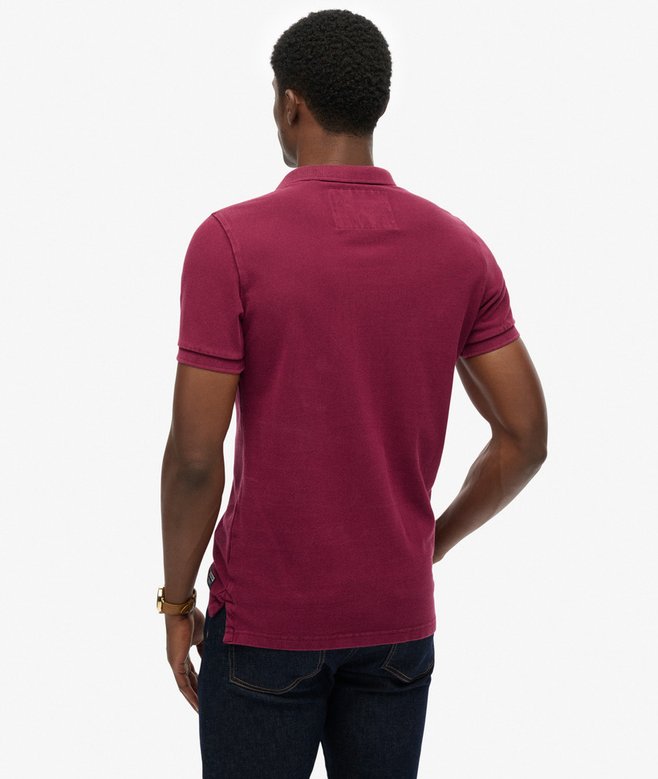 Superdry Vintage Athletic Polo Shirt Rich Burgundy