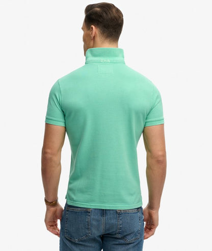 Superdry Vintage Destroy Polo Shirt Spring Bud Green
