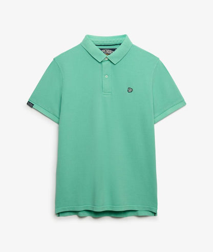 Superdry Vintage Destroy Polo Shirt Spring Bud Green