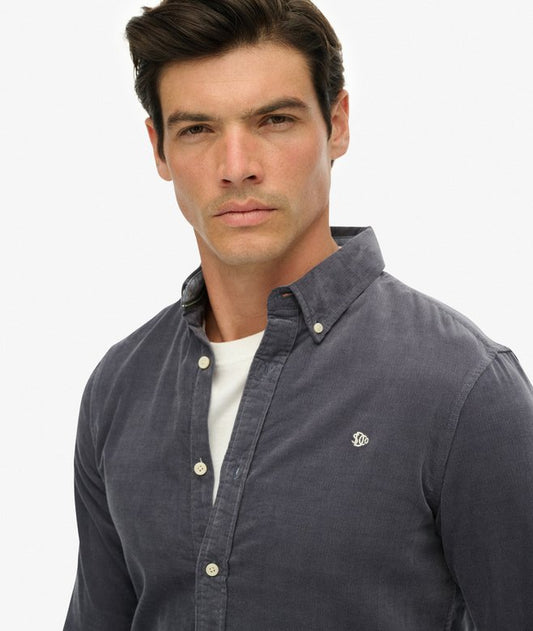 Superdry Classic Needle Cord Shirt Lauren Navy