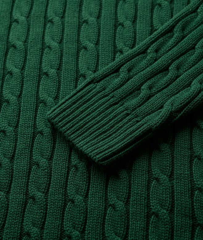 Superdry Slouchy Cable Knit Jumper Dark Green