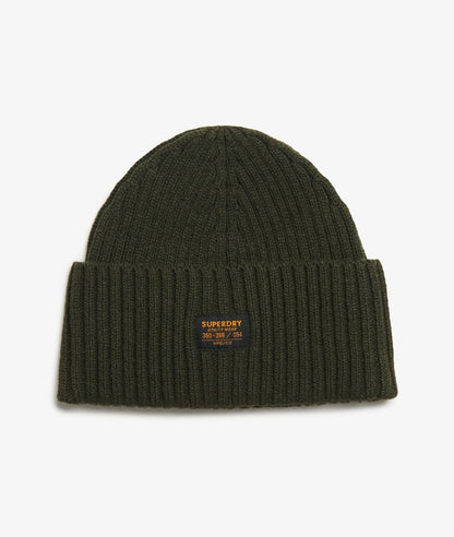 Superdry Workwear Knitted Beanie Surplus Goods Olive Superdry Beanie Superdry Clothing