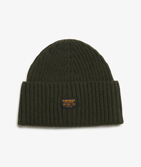 Superdry Workwear Knitted Beanie Surplus Goods Olive Superdry Beanie Superdry Clothing