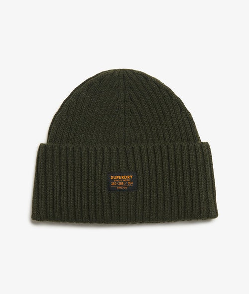 Superdry Workwear Knitted Beanie Surplus Goods Olive