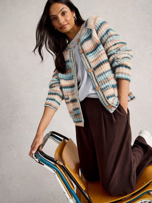 White Stuff Suzanna Cardi Blue Multi