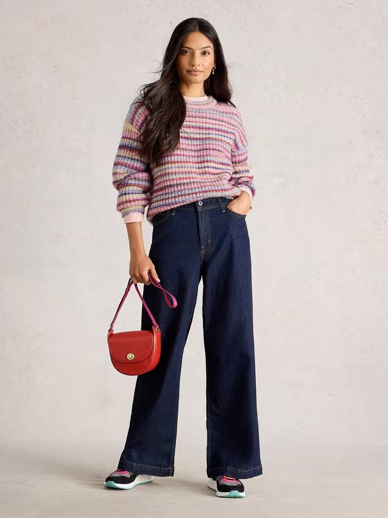 White Stuff Suzanna Spacedye Jumper Pink Multi