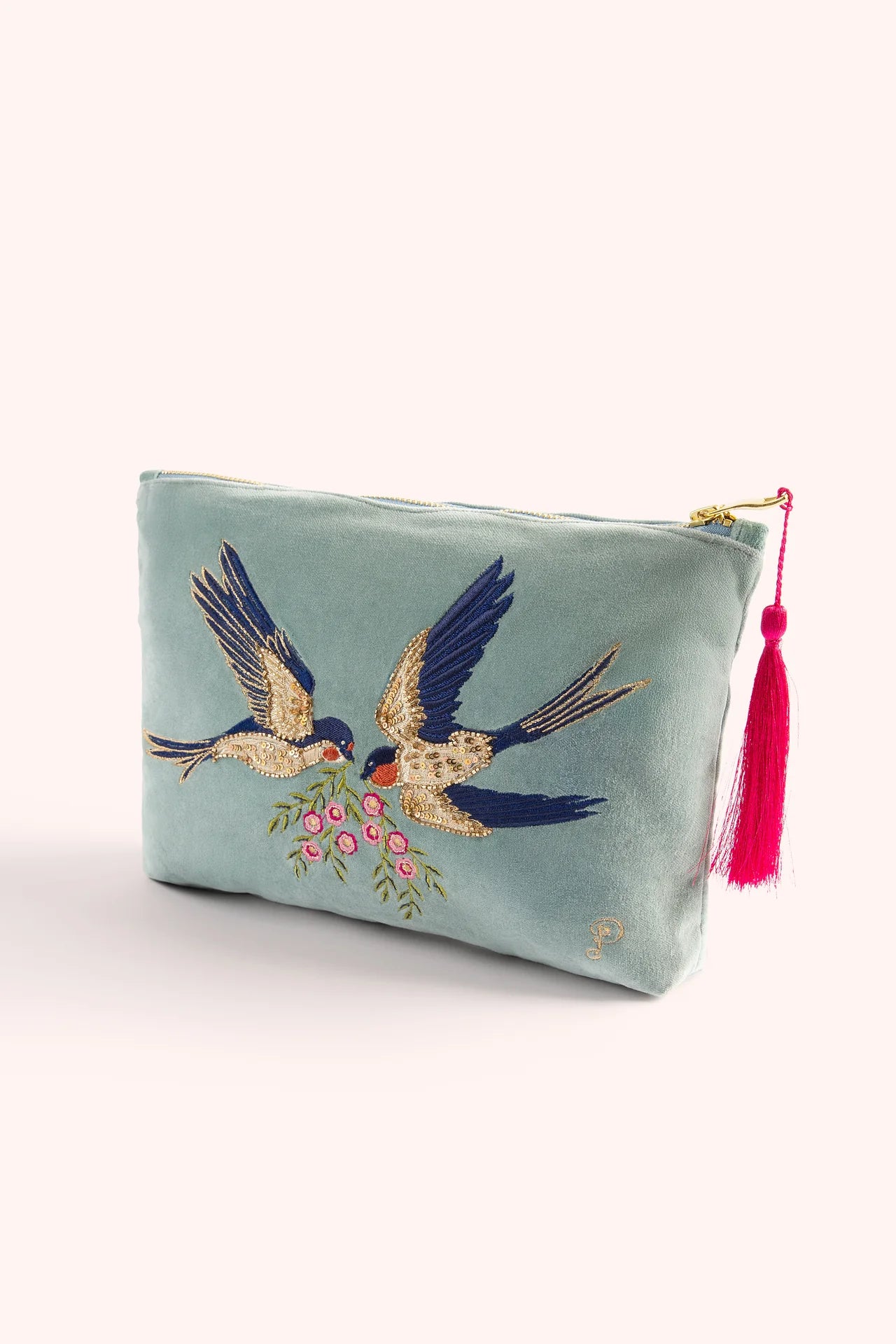 Powder Swooping Swallows Zip Pouch