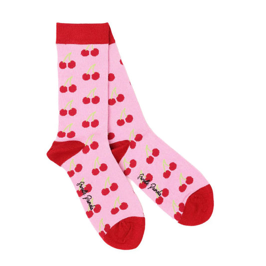 Swole Panda Cherry Bamboo Socks