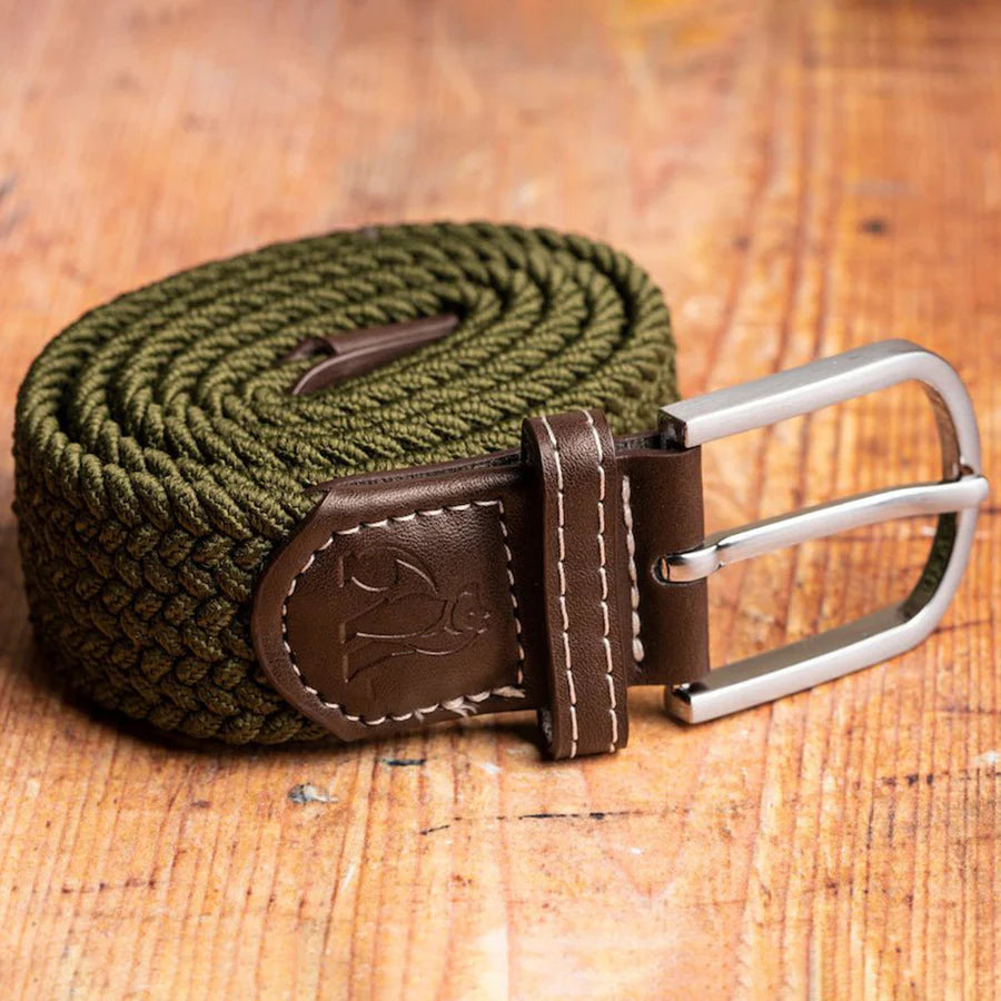 Swole Panda Khaki Green Woven Belt