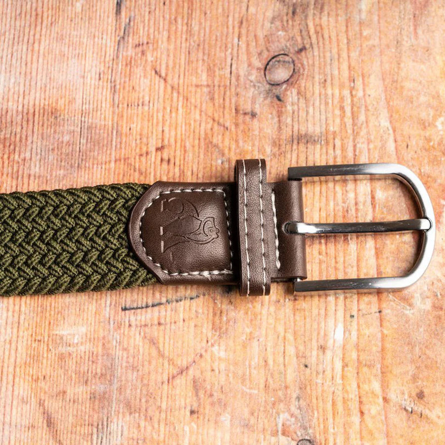 Swole Panda Khaki Green Woven Belt