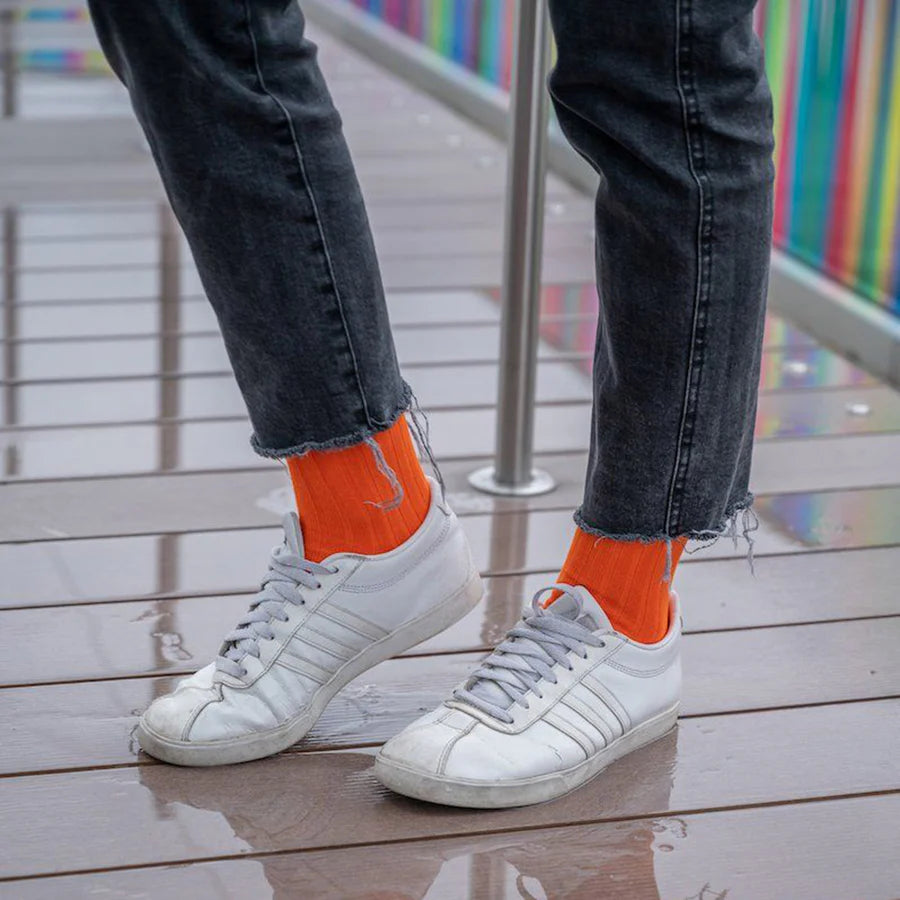 Swole Panda Tangerine Orange Socks