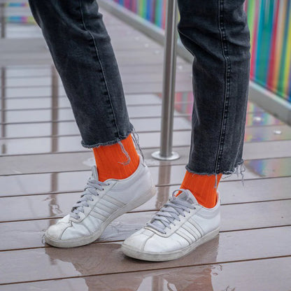 Swole Panda Tangerine Orange Socks