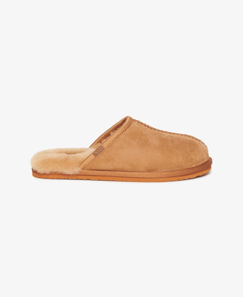 Superdry Suede Mule Slipper Tan