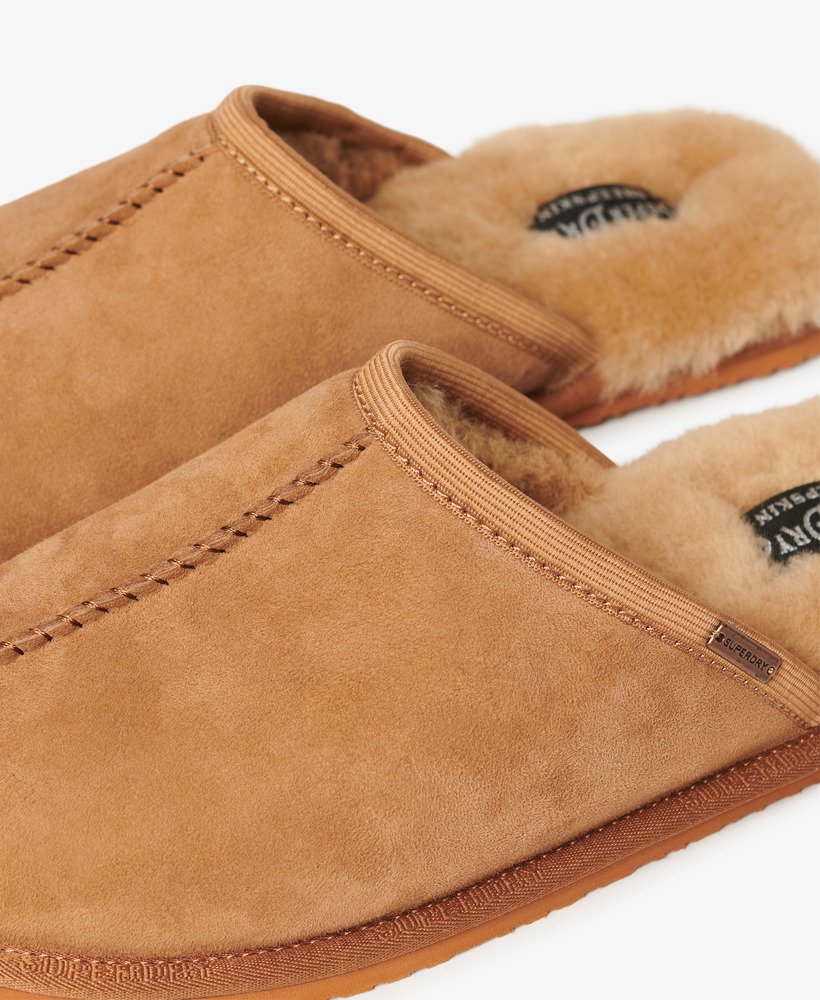 Superdry Suede Mule Slipper Tan