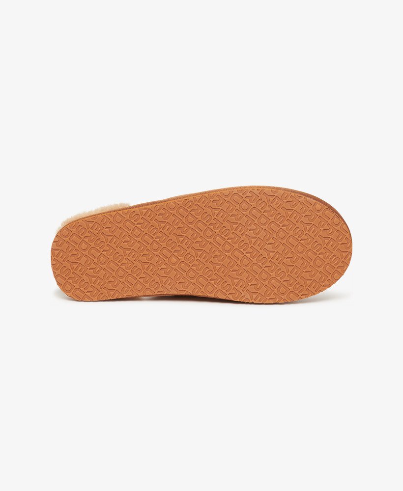 Superdry Suede Mule Slipper Tan