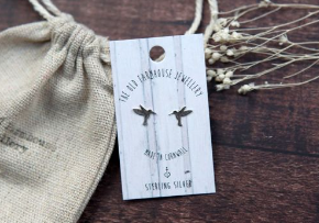The Old Farmhouse Jewellery Mini Stud Hummingbird