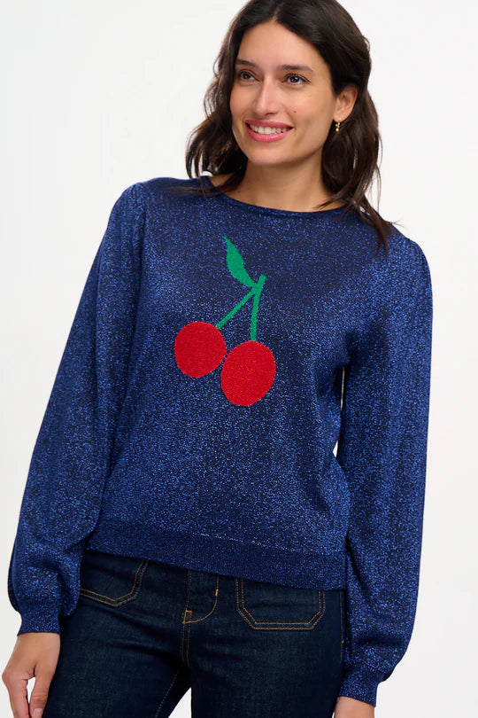 Sugarhill Brighton Tiff Jumper Navy Cherry Good