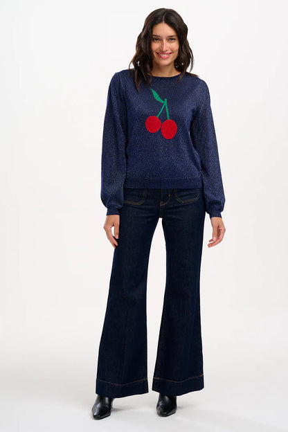 Sugarhill Brighton Tiff Jumper Navy Cherry Good