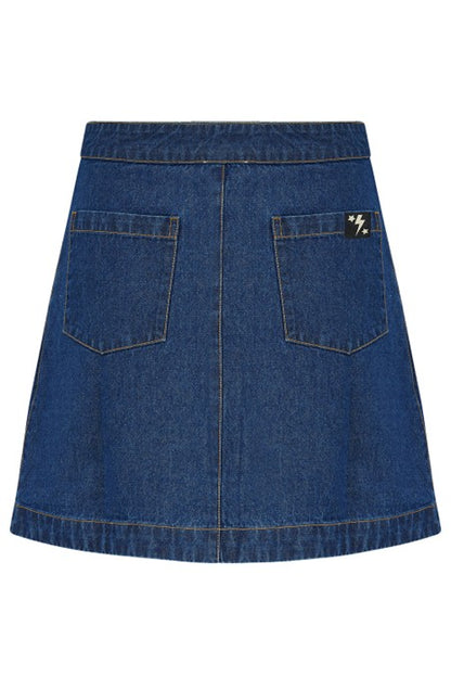 Sugarhill Brighton Trixie Mini Skirt Deep Blue Denim