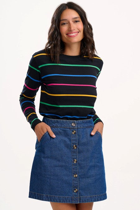Sugarhill Brighton Trixie Mini Skirt Deep Blue Denim