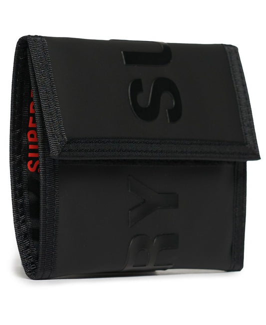 Superdry clothing mens wallet Superdry Tarp Tri-Fold Wallet black Inject some classic Superdry