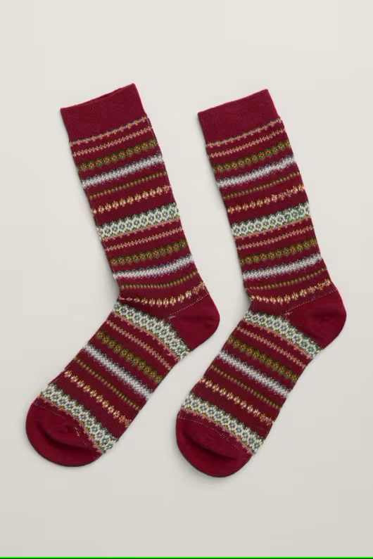 Men's Socks Seasalt Men's Bloomin Good Fair Isle Socks Trigg Acer Much-loved Bloomin Good Sock