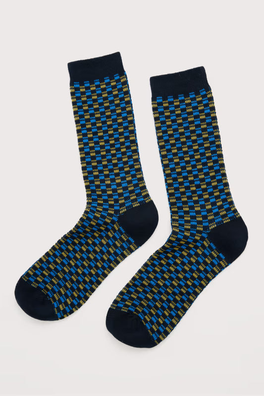 Seasalt Men's Bloomin Good Fair Isle Socks Trigg Inkwell