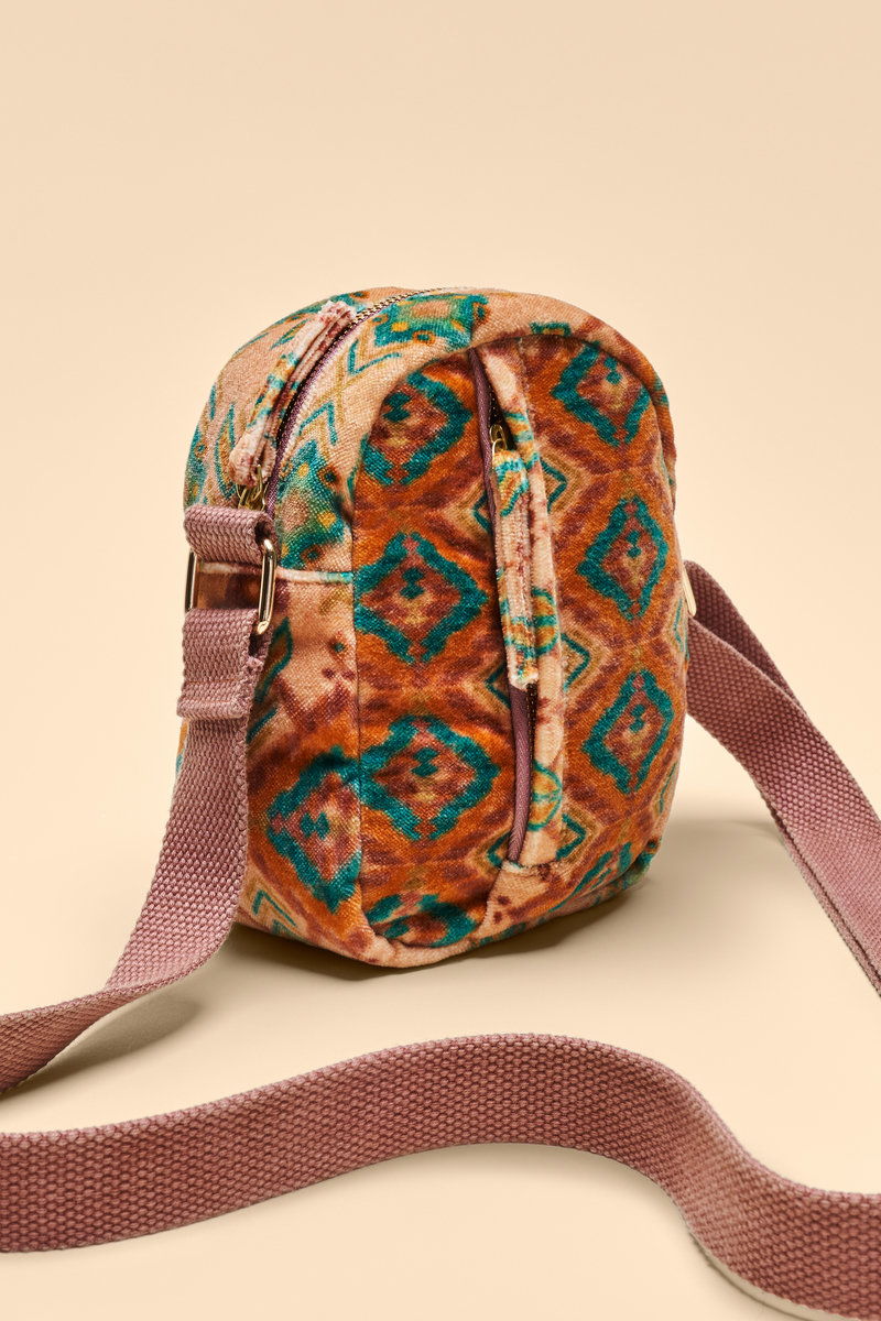 Powder Velvet 'Out & About' Bag Warm Cream Ikat