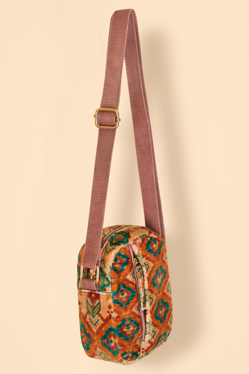 Powder Velvet 'Out & About' Bag Warm Cream Ikat