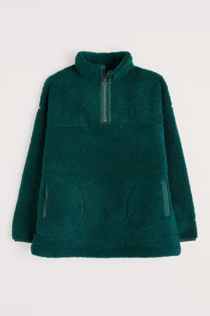 Seasalt Barnaloft Quarter Zip Fleece Verte