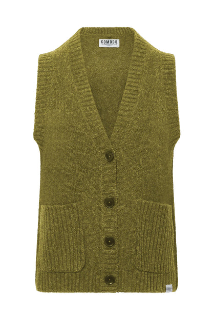 Komodo Satoshi Wool Vest Green