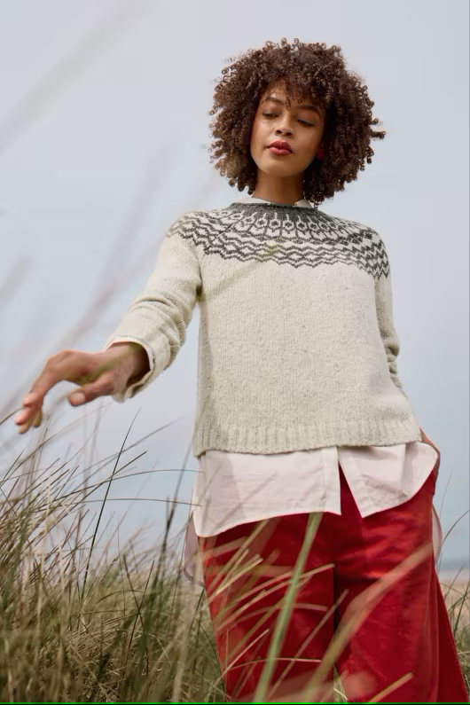 Seasalt Port Kinnis Fair Isle Merino-Blend Jumper Womens Jumper Seasalt Jumper Seasalt Clothing