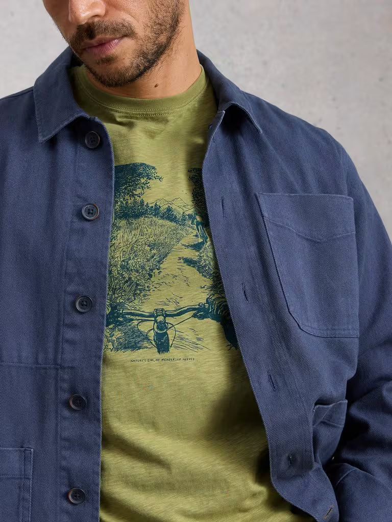White Stuff Abersoch Nature Graphic Tee Green